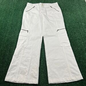 VTG Banana Republic High Rise Flare Bell Bottom Cargo Jeans Women's 12 33x29 Y2K